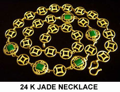 24k Gold Jade Necklace